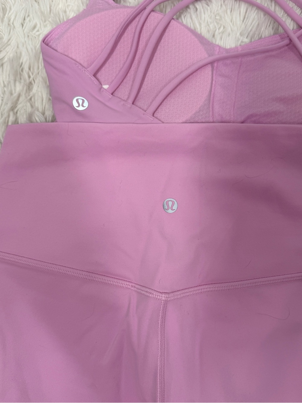 NWT Lululemon x Peloton Vital Pink Free to Be Wild Sports Bra & Align Shorts 8 - Picture 6 of 6
